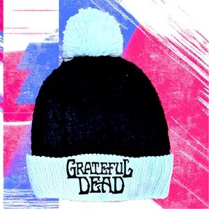 GRATEFUL DEAD toboggan/beanie. Black and white/one size/unisex.